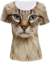 Women' Girl's T Shirt with Animl Cat Dog Print Cat