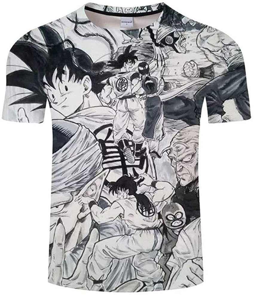 Goku Vegeta DBZ Dragon Ball Super Saiyan Shirt for Men Kid Adult Teen,Last Anime 3D Print Short Sleeve T Shirt Carton 1