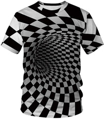 Unisex Men Women Stylish 3D Printed Graphic Short Sleeve T Shirts Tops Geometry