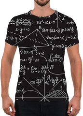 Unisex Fashion 3D Print T Shirts Funny Graphics Pattern Crewneck Short Sleeve Tees for Mens Womens Mathematics
