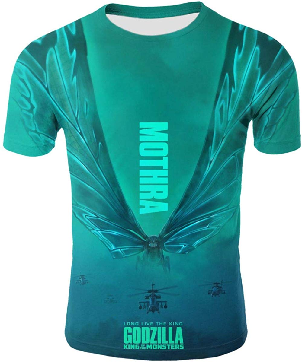 God Zilla 2 King Of The Monsters Mens Boys Girls 3D Printed s Tshirts Godz25
