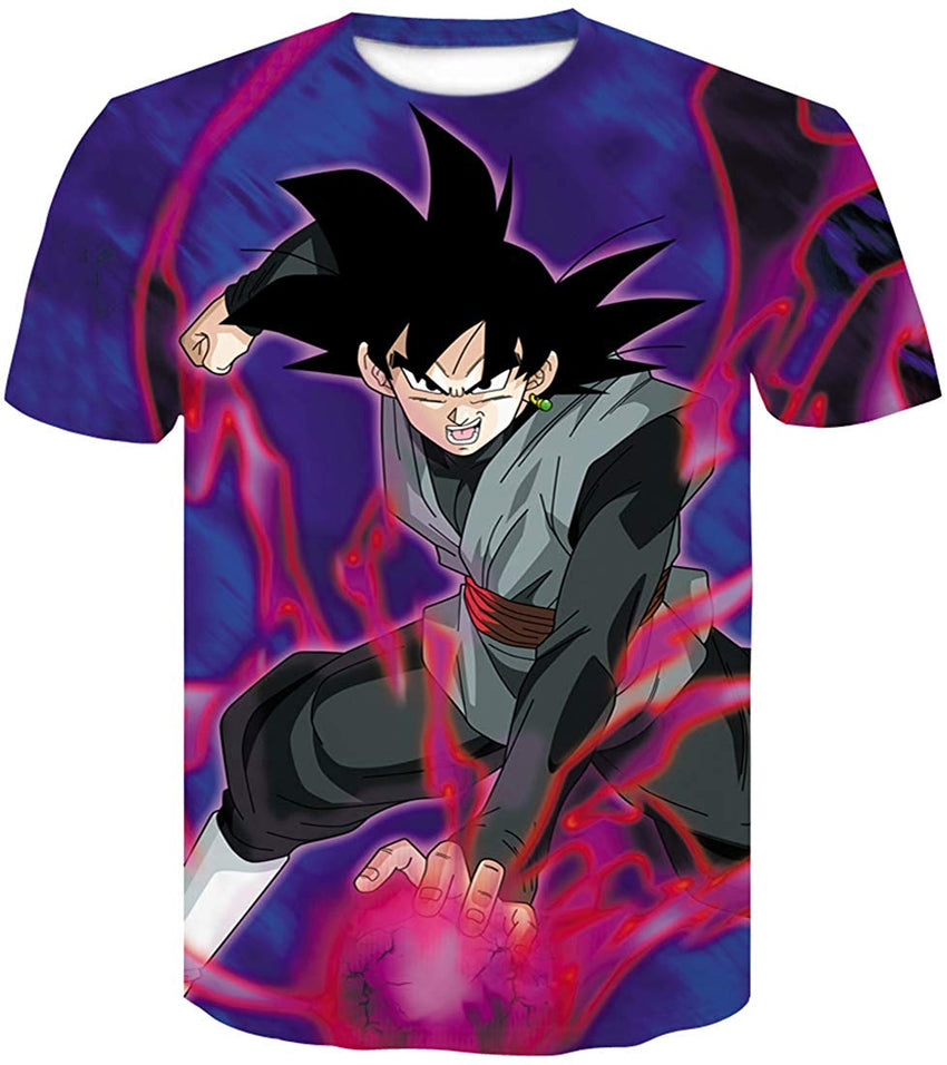 Men's Novelty T Shirts 3D Printing Tee Tops with Dragon Ball Pink Ball