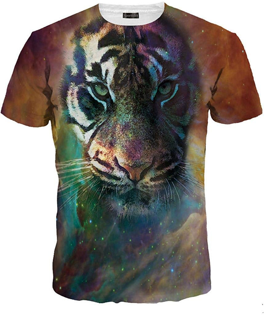 Unisex Men Women Realistic 3D Digital Print Couples Short Sleeve T Shirts Casual Tees LYT091 Lyt126 multicolor