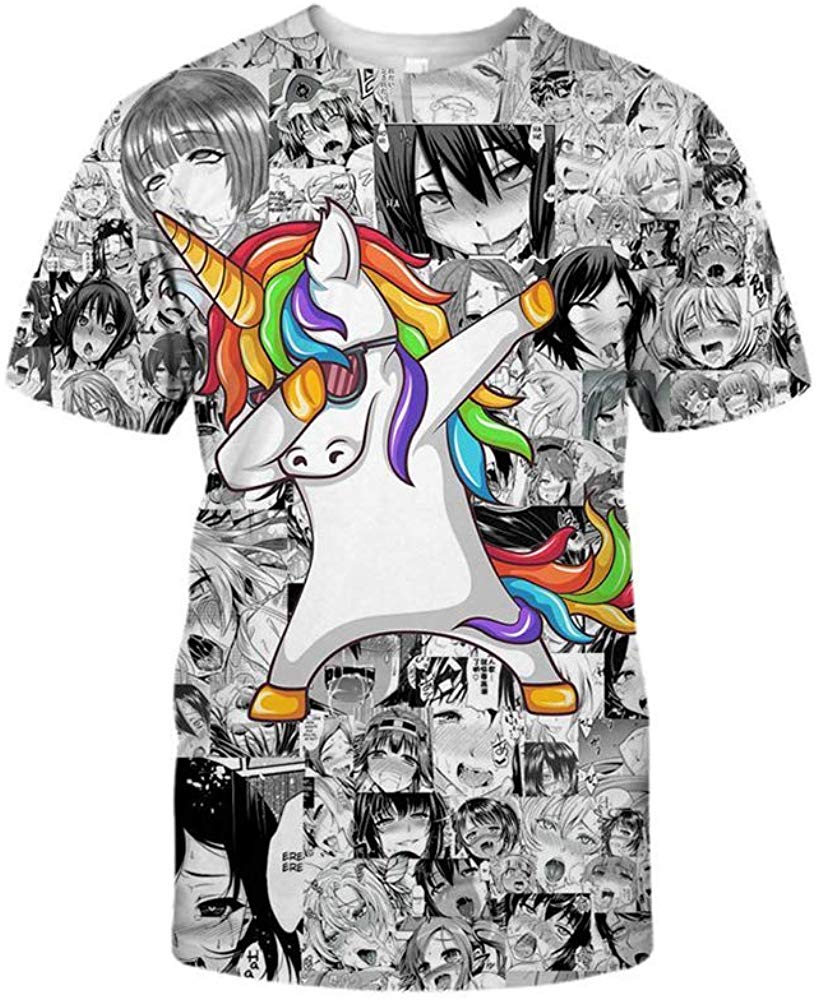 Ahegao Printed T Shirt 3D Printed Short Sleeve Venom Unisex Db 05 dx