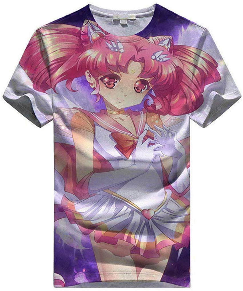 Women Sailor Moon 3D Graphic T Shirt Casual Top Sailor Chibi Moon2
