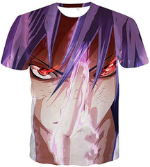 Men Naruto 3D Print Short Sleeve Pullover Regular Fit T Shirt Color 3