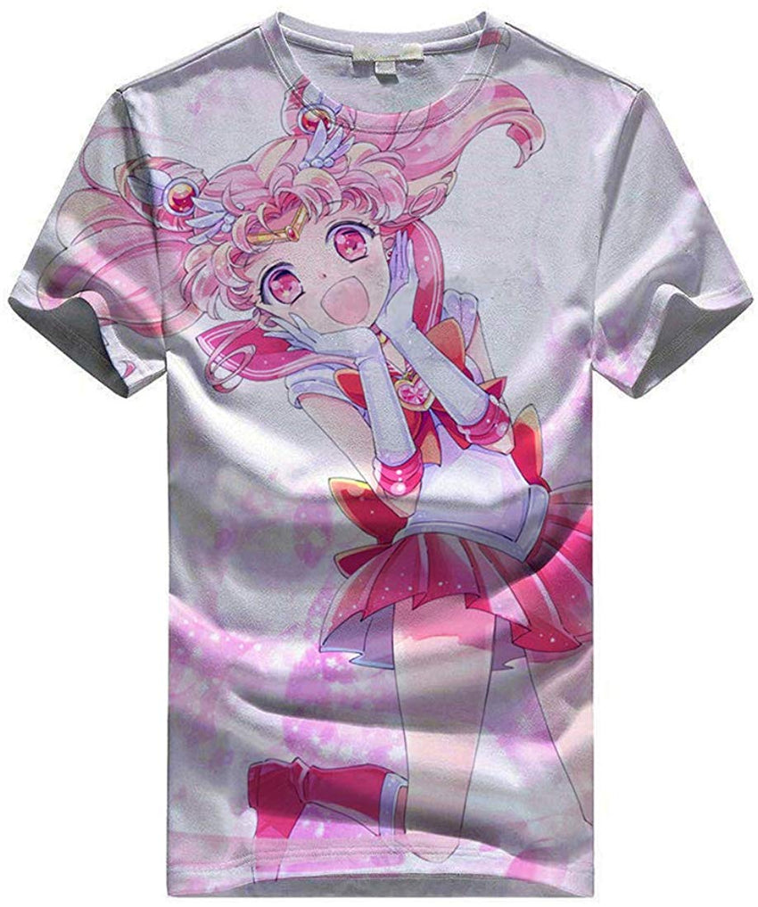 Women Sailor Moon 3D Graphic T Shirt Casual Top Sailor Chibi Moon4
