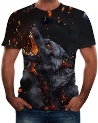 Men Summer New Full 3D Printed T Shirt Plus Size S 3XL Cool Printing Top Blouse Pink