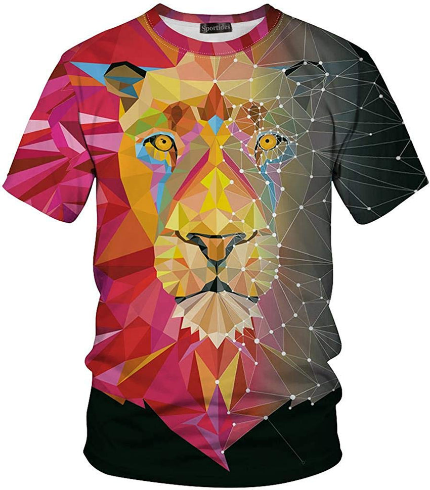 Unisex Men Women Casual 3D Printed Short Sleeves Couple T Shirt Tee LYT001 Lyt001 black