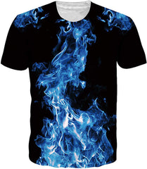 Unisex Casual 3D Print Animal Short Sleeve T Shirt Graphic Tees Cool Smoke