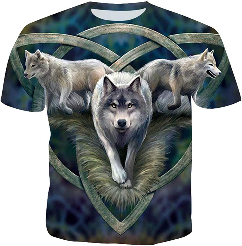 Unisex Casual Cool 3D T Shirts Summer Fashion Shirts Wolf 1