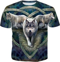 Unisex Casual Cool 3D T Shirts Summer Fashion Shirts Wolf 1