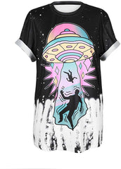 Street Style UFO Alien 3D Digital Print T Shirt Ufo