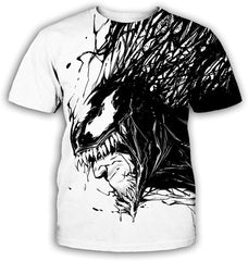 Ahegao Printed T Shirt 3D Printed Short Sleeve Venom Unisex Vt 05 tx