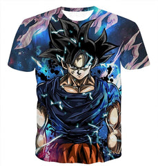 Unisex 3D Dragon Ball Goku Short Sleeve T Shirts Creative 3D Print Anime Tees Color 4