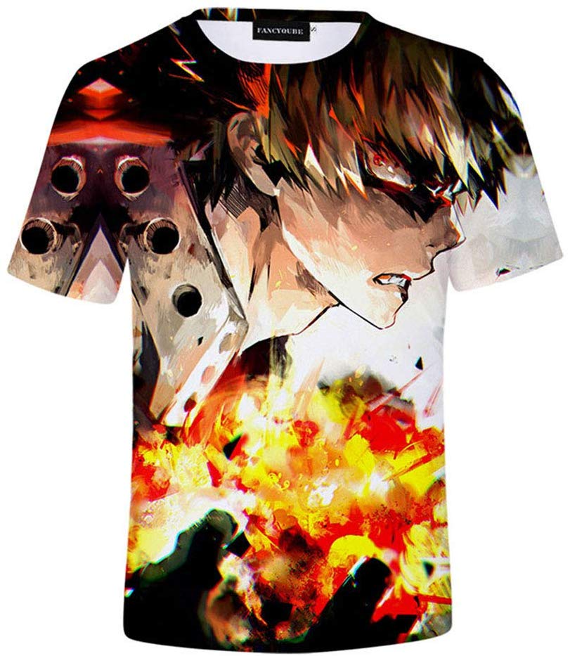 My Hero Academia T Shirt,3D Graphic Printed MHA Short Sleeve Crewneck T Shirts for Lovers Men and Women Style 12