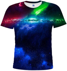 Unisex 3D Printed Short Sleeve Top T Shirts Blue38
