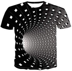 Men's T Shirt Casual Short Sleeve 0 Collar Fashion Fun Print 3D T Shirt Dz 016