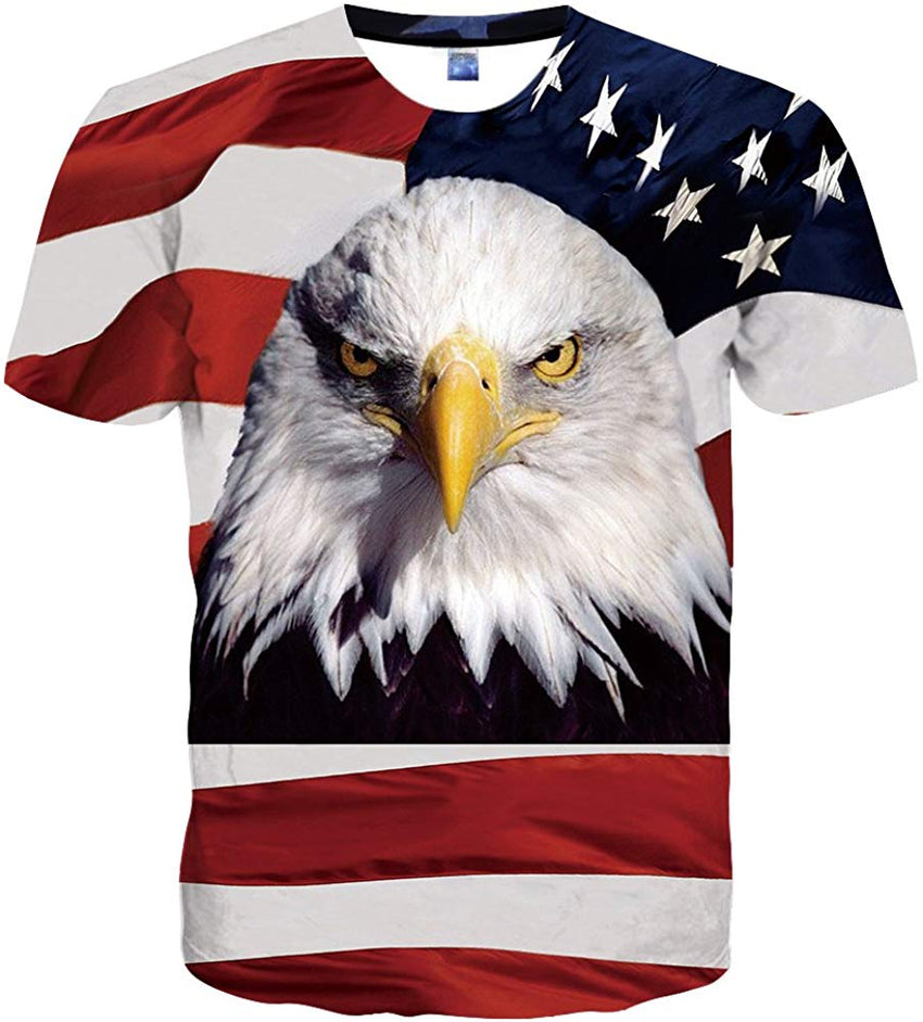 Unisex 3D Pattern Printed Casual Short Sleeve T Shirts Tees Multi color16