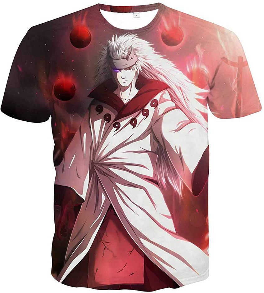 Men Naruto 3D Print Short Sleeve Pullover Regular Fit T Shirt Color 4
