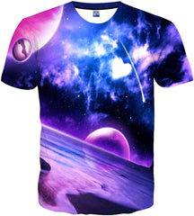 Unisex 3D Printed Short Sleeve Top T Shirts Purple17
