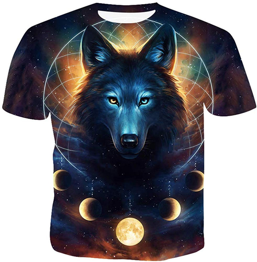 Unisex Casual Cool 3D T Shirts Summer Fashion Shirts Wolf 4