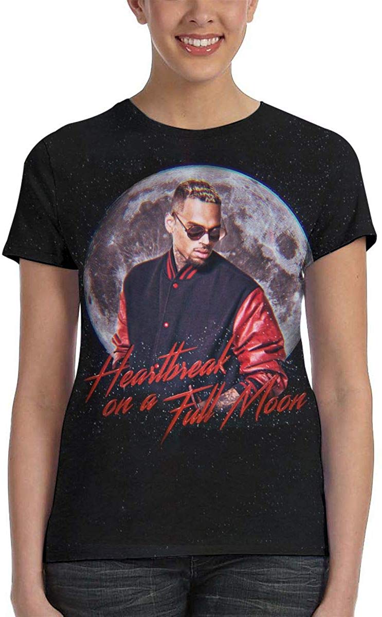 Chris Brown Indigo Women's 3D Printed T Shirts Black2