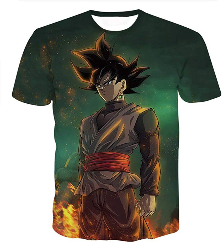 Summer Unisex Dragon Ball Goku Short Sleeve T Shirts Creative 3D Print Tee Jx015