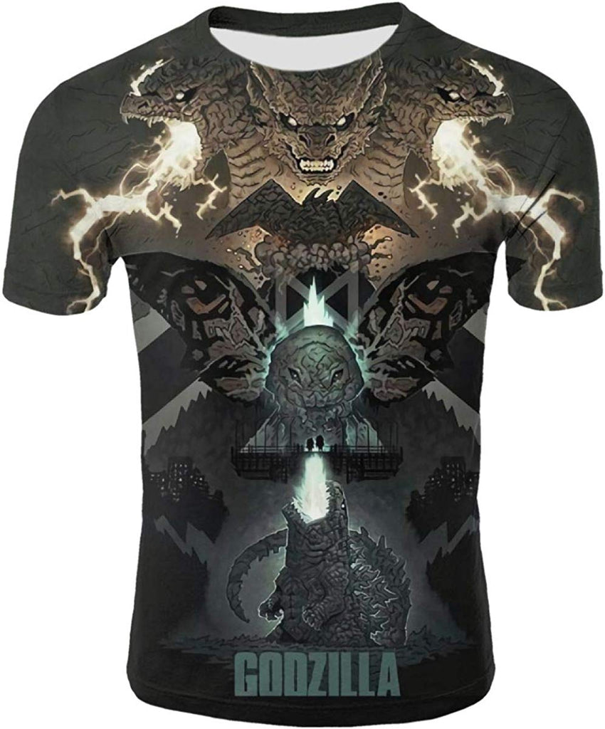 God Zilla 2 King Of The Monsters Mens Boys Girls 3D Printed s Tshirts Godz47
