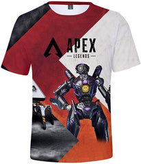 Fashion Apex T Shirt 3D Printed Game Topic Apex Legends Shirt for Men Women Teen A Pathfinder Purple