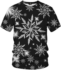 Unisex Men Women Realistic 3D Digital Print Couples Short Sleeve T Shirts Casual Tees LYT091 Lyt131 black