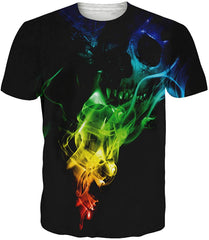 Unisex 3D Printed Pattern Short Sleeve T Sleeve Cool Graphic Tees Top Skull