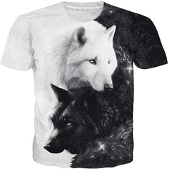 Unisex T Shirts 3D Printed Cool Graphic Tees Funny Casual Short Sleeve Tops M XXL Wolf 3