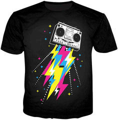 Unisex Flash Casual T Shirt Lightening 3D Printed Cool Crew Neck Parkour Tees Multicolor 2
