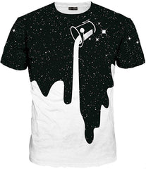 Unisex Men Women Casual 3D Printed Short Sleeves Couple T Shirt Tee LYT046 Lyt079 blackwhite