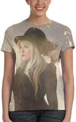 Back to The Gypsy That I was Women's 3D Print Graphic Hippie Music T Shirt Stevie Nicks Retro T Shirt White6