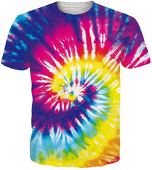Unisex Cool Novelty 3D Graphic Print T Shirts Summer Short Sleeve Crewneck Tees Casual Tops Rainbow Storm