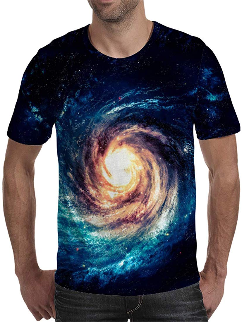 Unisex 3D Printed Tie Dye Creative Funny Summer Casual Short Sleeve T Shirts Tees 1 t01111