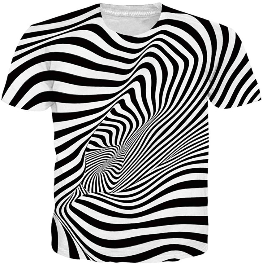 Men Women 3D Novelty Graphic T Shirts Short Sleeve Crewneck Tie Dye Tee Tops for Casual Novelty