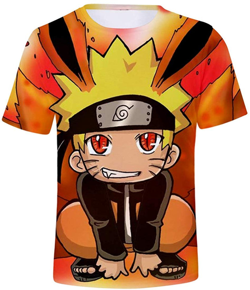 Unisex 3D Anime Naruto Printed Short Sleeve T Shirts Creative 3D Print Anime Tees Color 3
