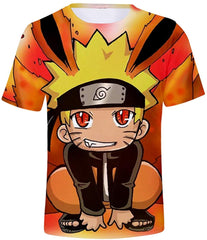 Unisex 3D Anime Naruto Printed Short Sleeve T Shirts Creative 3D Print Anime Tees Color 3