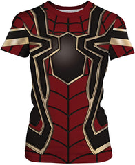 Women Summer T Shirt 3D Pattern Print Funny Short Sleeve Tee Couple Shirt Spiderman c