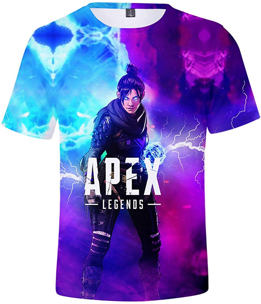 Fashion Apex T Shirt 3D Printed Game Topic Apex Legends Shirt for Men Women Teen A Wraith B&p
