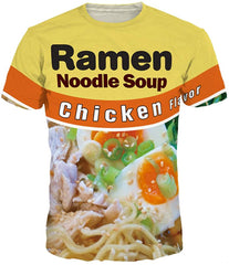 Fashion 3D Print Shirts for Men and Women Chicken Noodle