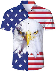 Unisex Short Sleeve 3D Digital Printed Personalized T Shirts Tees B american Flag Eagle