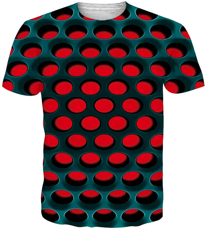 Unisex 3D Printed Summer Casual Short Sleeve T Shirts Top Tees S XXL Ahoneycomb