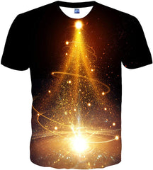 Unisex Casual 3D Print Short Sleeve T Shirt Tees Gold13