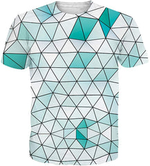 Unisex 3D Printed Summer Casual Short Sleeve T Shirts Top Tees S XXL Geometric2