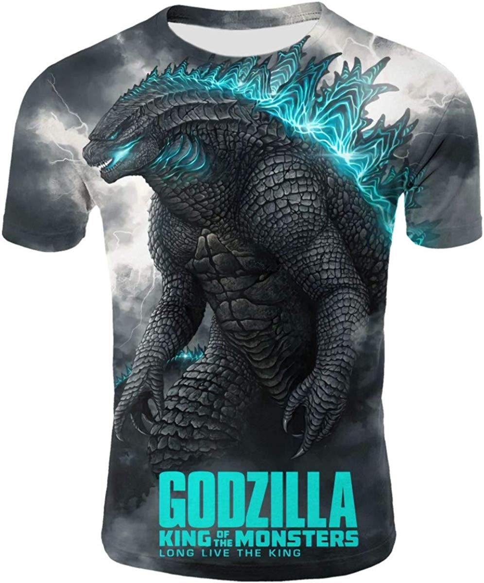 God Zilla 2 King Of The Monsters Mens Boys Girls 3D Printed s Tshirts Godz38