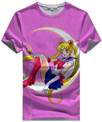 Women Sailor Moon 3D Graphic T Shirt Casual Top Sailor Moon2